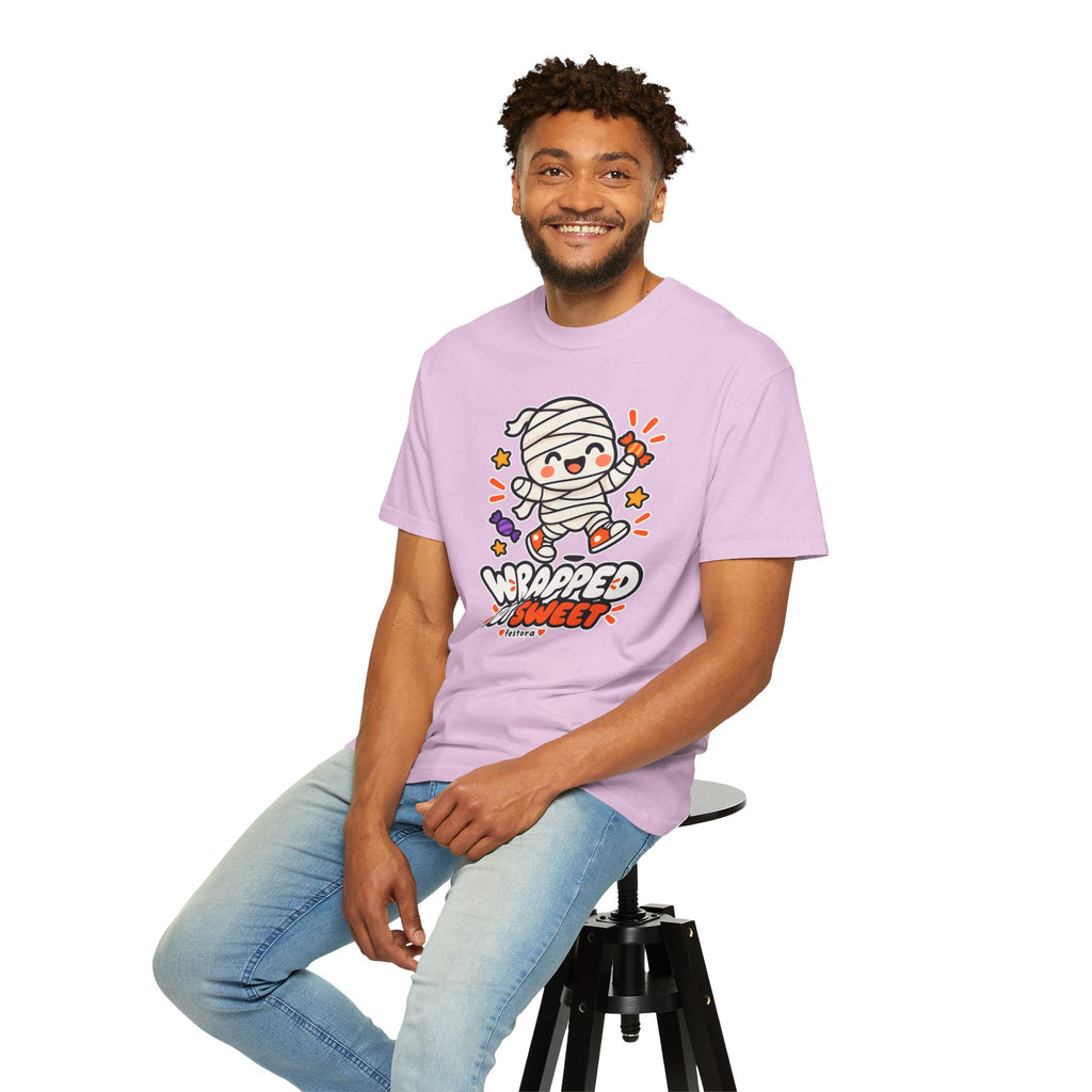 Wrapped but Sweet Halloween T-Shirt | Cute Mummy Graphic Tee