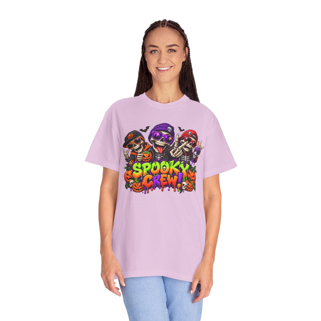 Spooky Crew Halloween T-Shirt – Funny Skeleton Graphic Tee