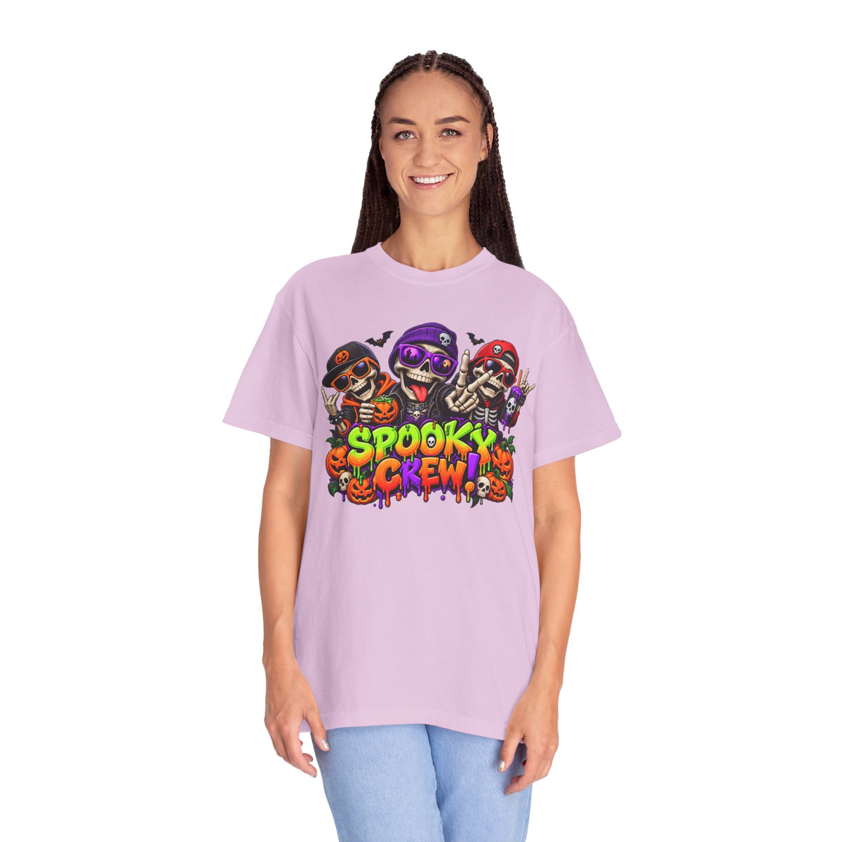 Spooky Crew Halloween T-Shirt – Funny Skeleton Graphic Tee