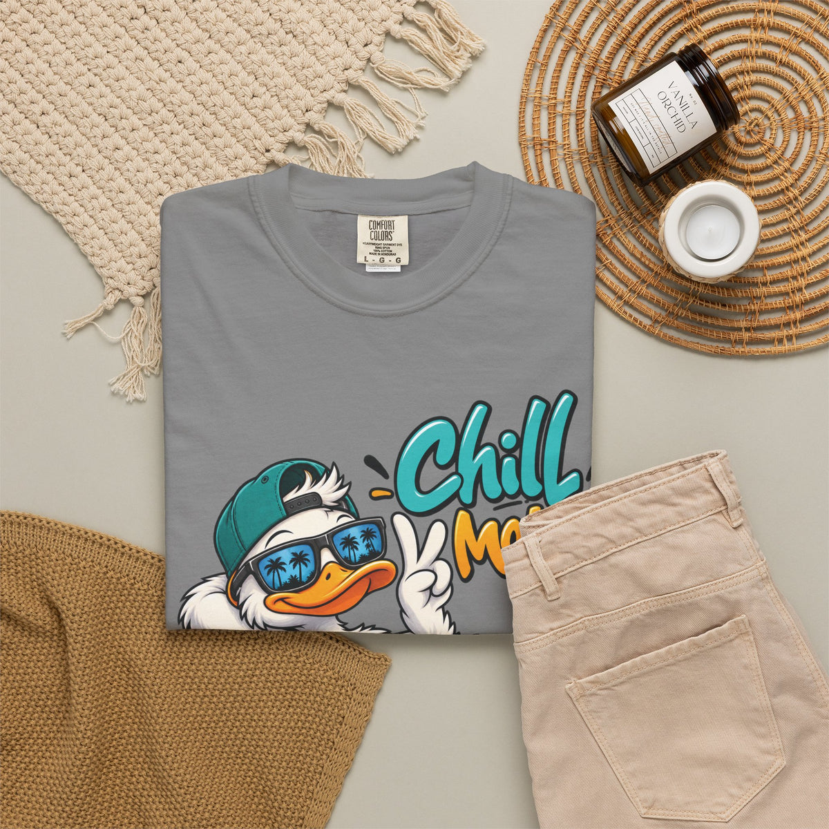 Chill Mode Duck Graphic T-Shirt | Festora Everyday