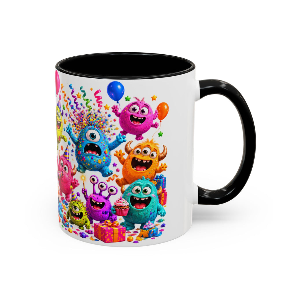 Birthday Mode On Monsters Coffee Mug — Colorful Party Coffee Cup (11/15oz)