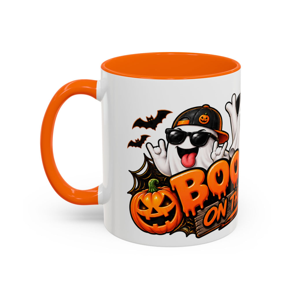 Boo Crew on the Loose Halloween White Mug – Funny Ghosts & Pumpkins