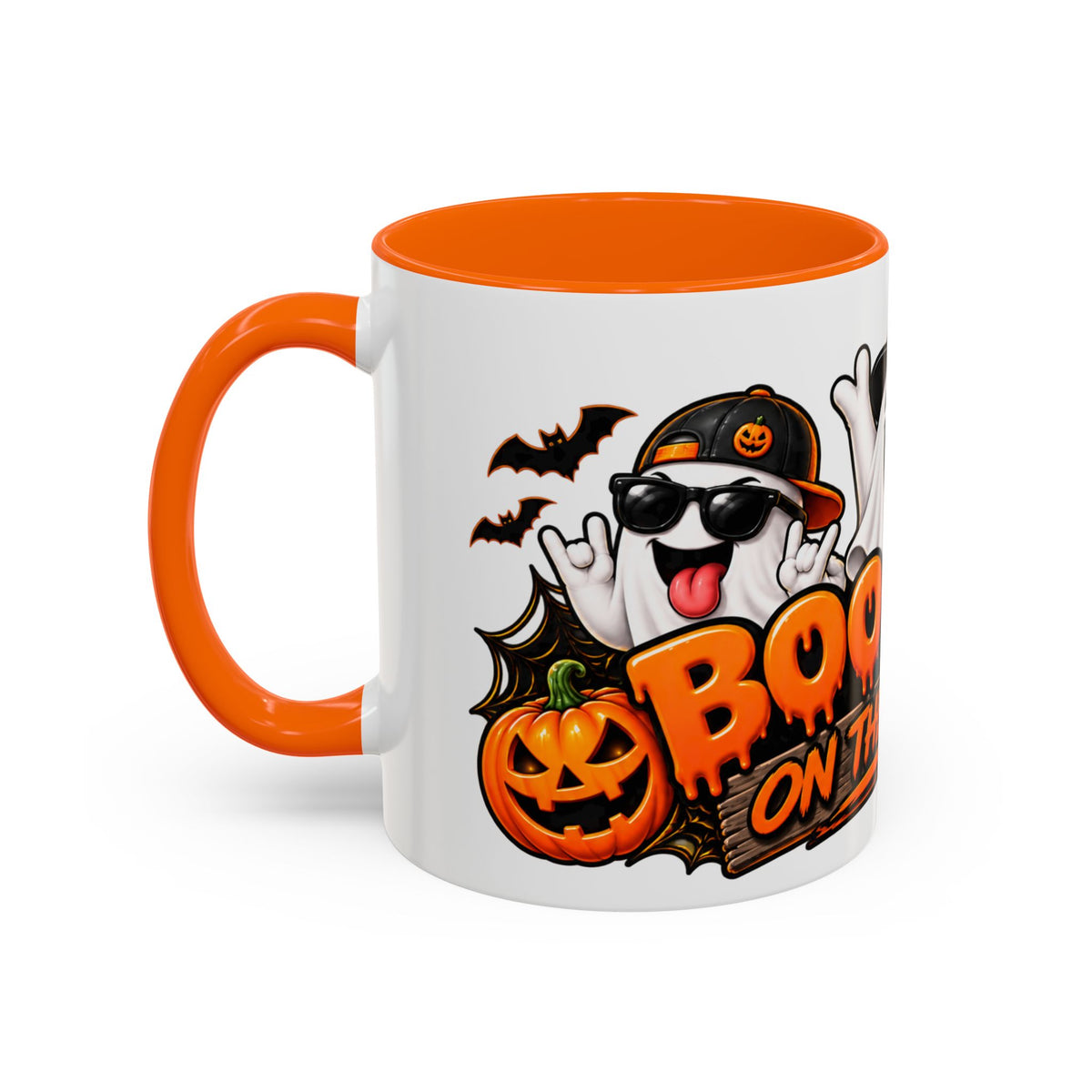 Boo Crew on the Loose Halloween White Mug – Funny Ghosts & Pumpkins
