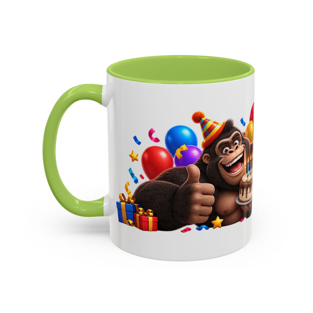 Gorilla Happy Birthday Mug - Colorful 3D Celebration Design
