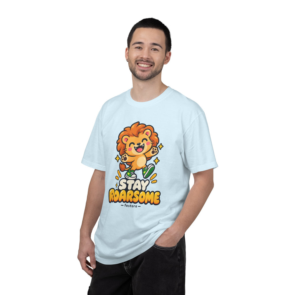 Stay Roarsome – Cute Happy Lion Graphic T-Shirt