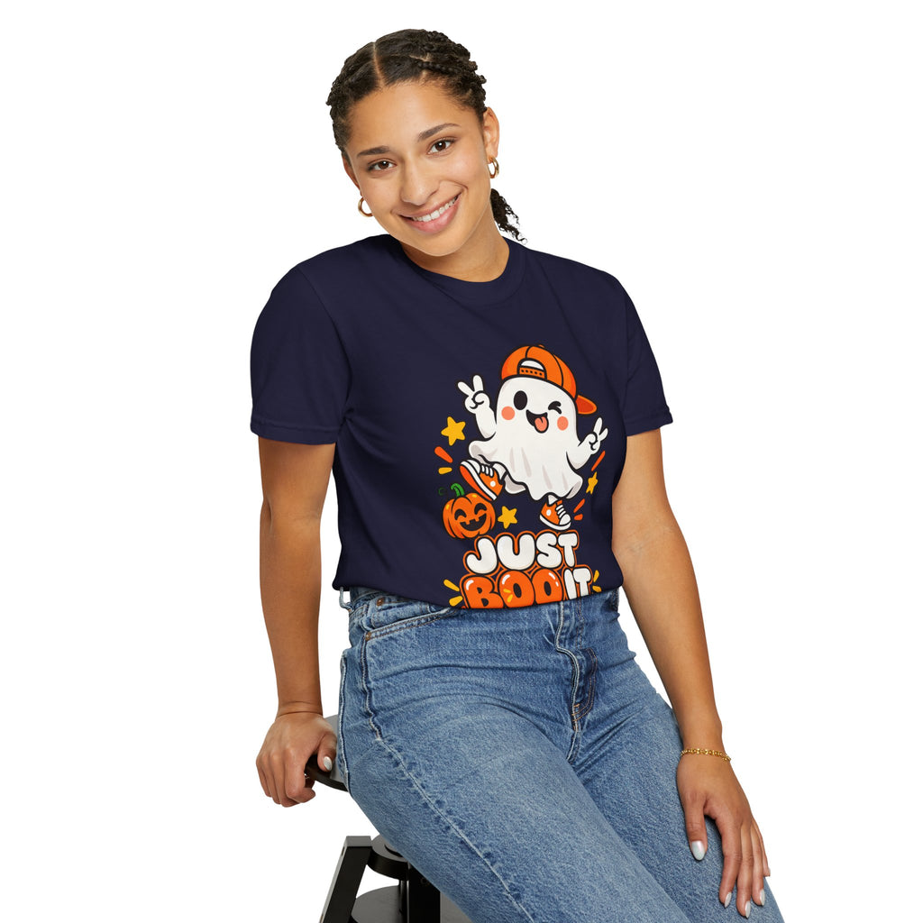 Just Boo It Halloween T-Shirt | Cute Skater Ghost Graphic Tee