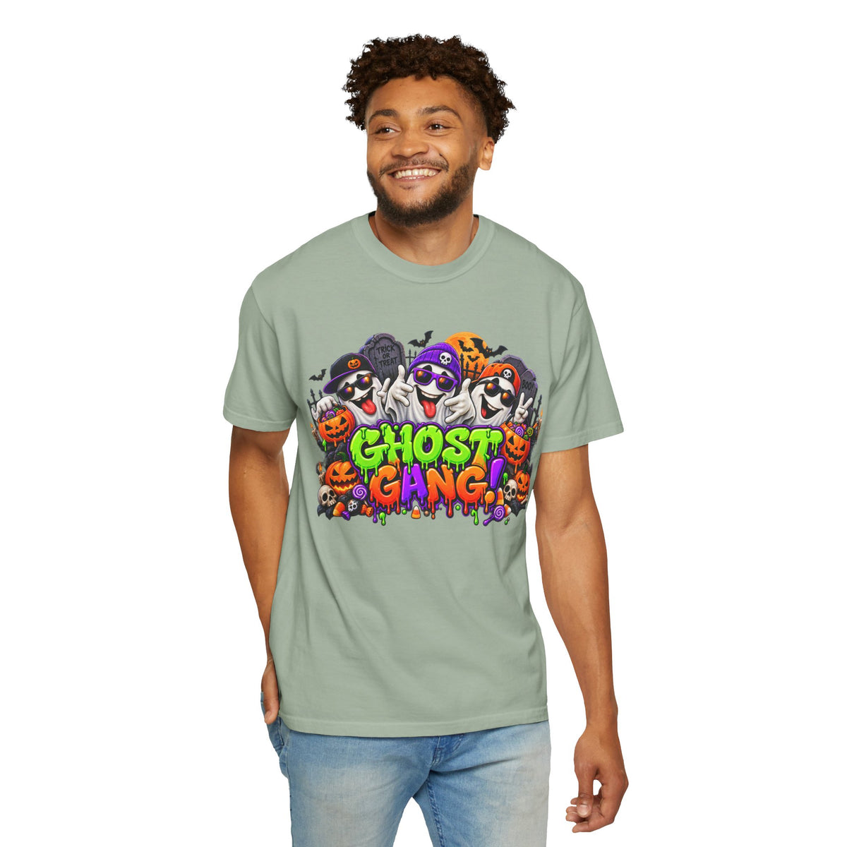 Ghost Gang Halloween T-Shirt – Funny Colorful Ghost Graphic Tee