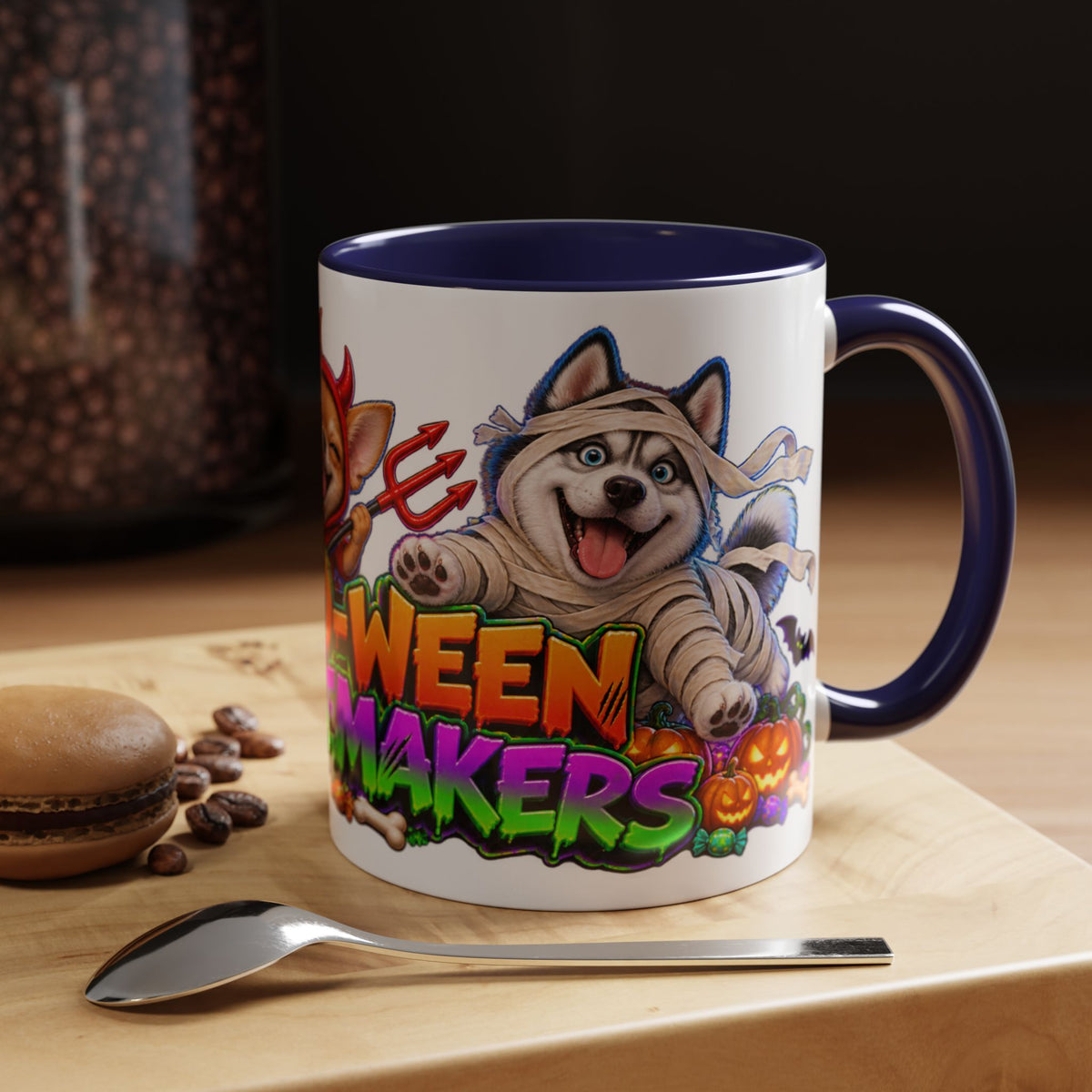 Howl-O-Ween Troublemakers Costume Dogs Halloween White Mug