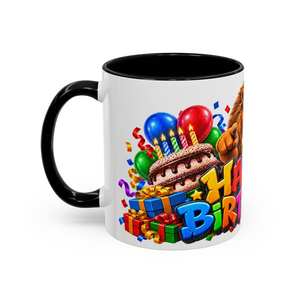 Lion Happy Birthday Mug – Colorful 3D King Celebration Design