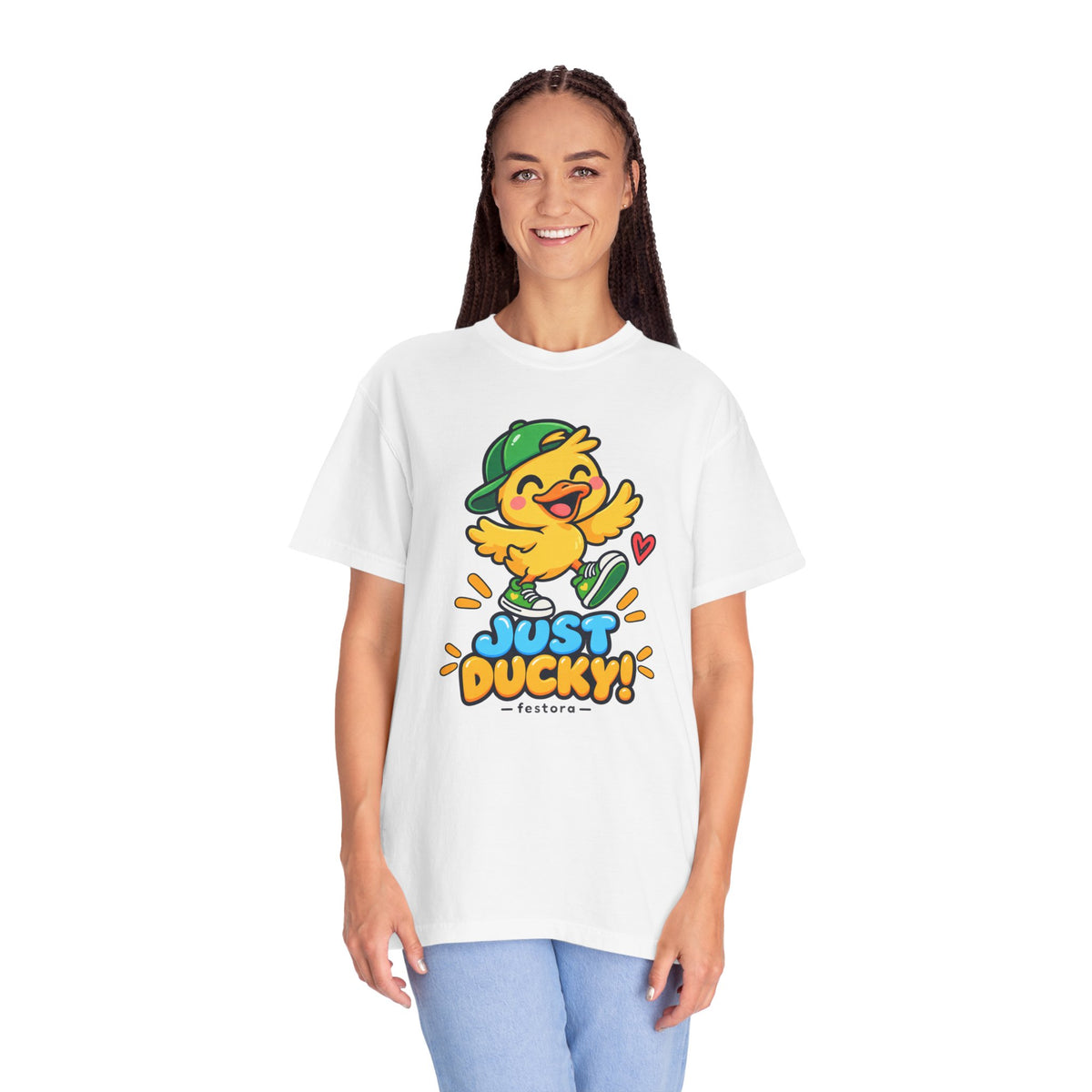 Just Ducky! – Cute Happy Duck Graphic T-Shirt