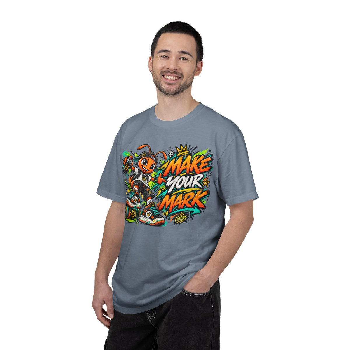 Make Your Mark  Graphic T-Shirt - Streetwear Ant Mascot Design