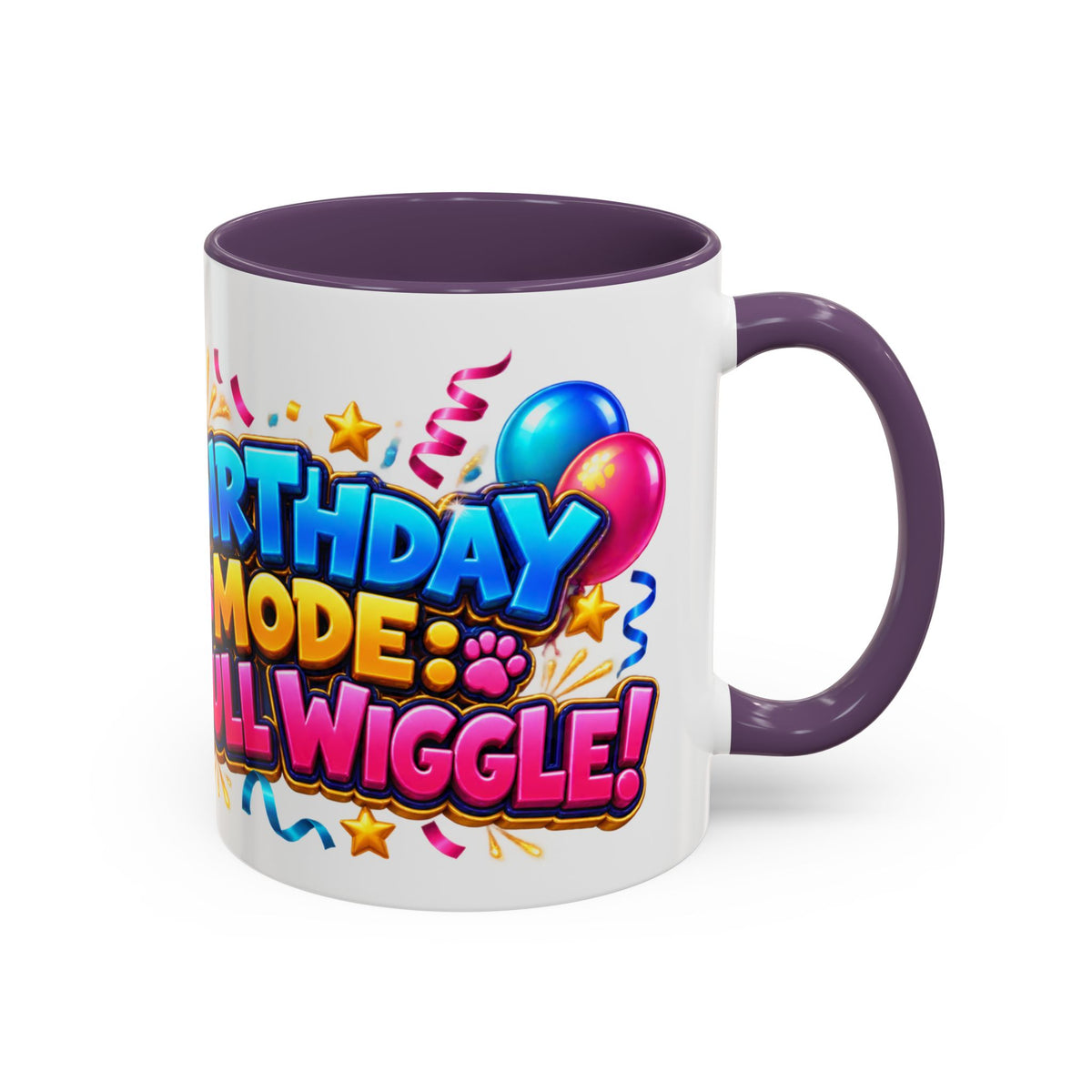 Birthday Mode Full Wiggle Corgi White Mug
