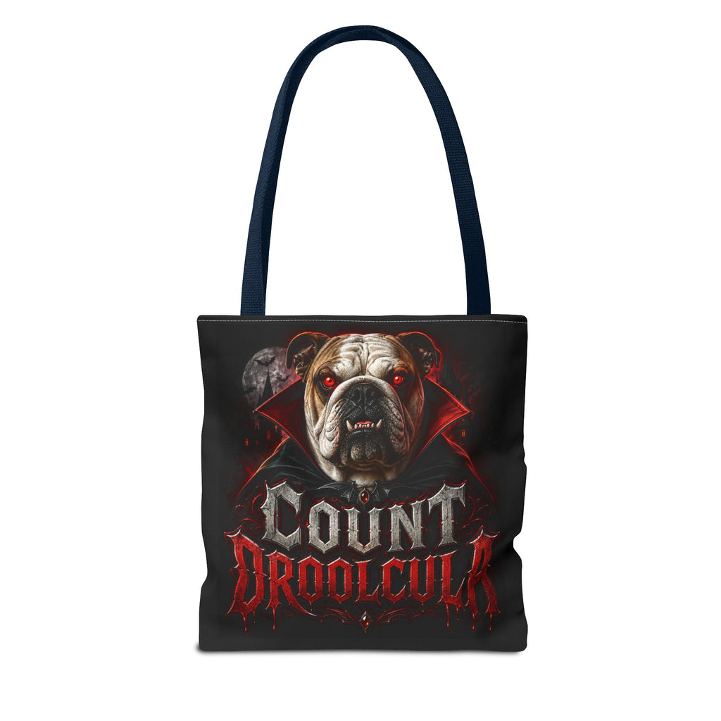 Count Droolcula Tote Bag — Halloween Bulldog Vampire Tote