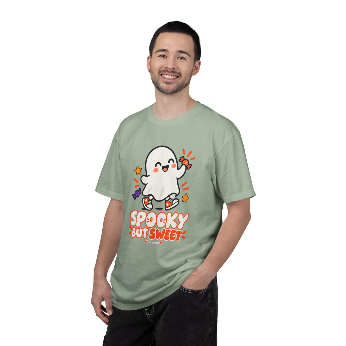 Spooky but Sweet Ghost T-Shirt | Cute Halloween Graphic Tee