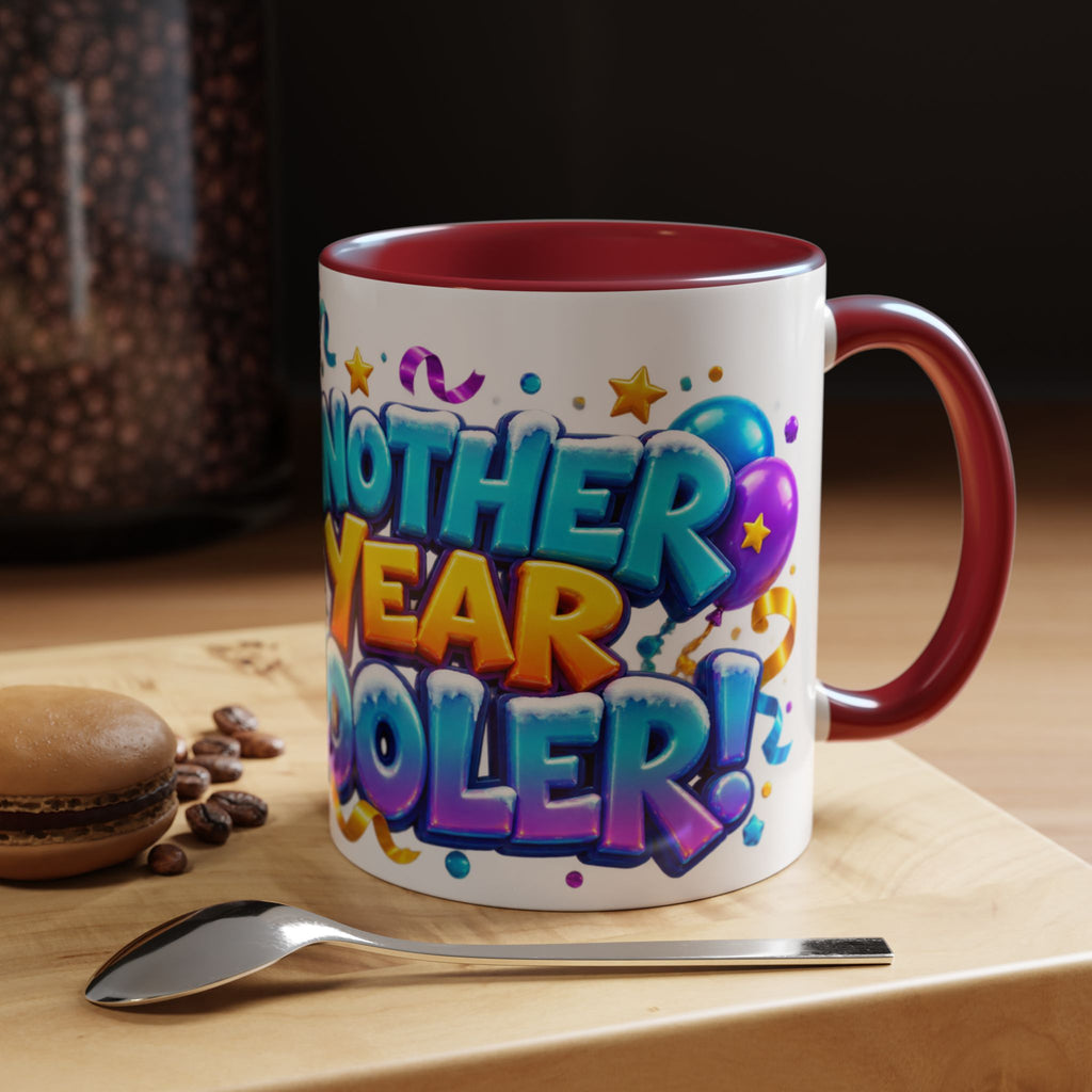 Another Year Cooler Penguin Birthday White Mug
