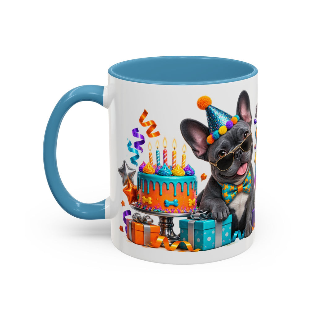 Frenchie Mode Party On French Bulldog Birthday White Mug