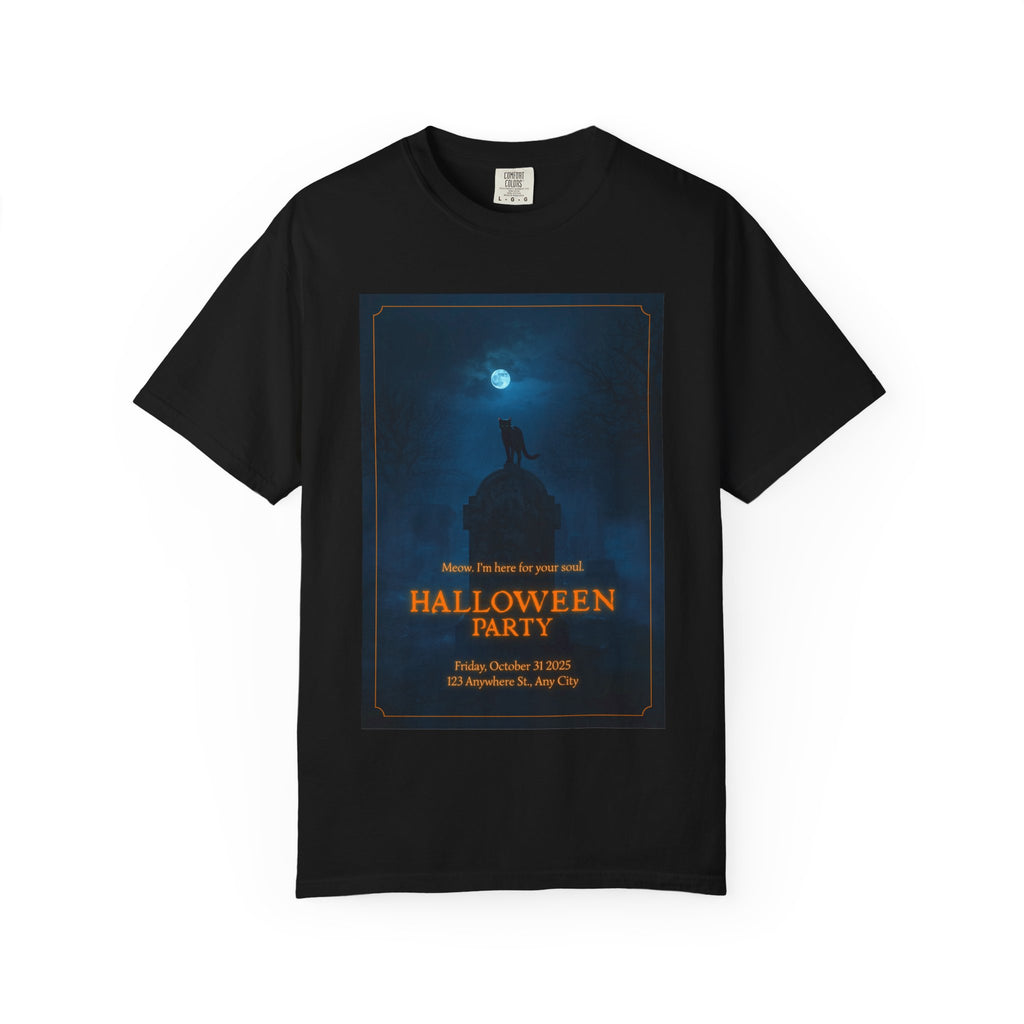 Halloween Party T-Shirt — Moonlit Graveyard Graphic