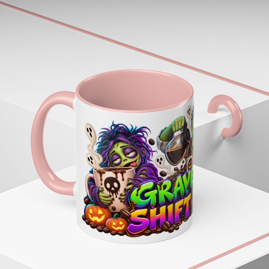 Graveyard Shift Fuel Coffee Zombies Halloween White Mug