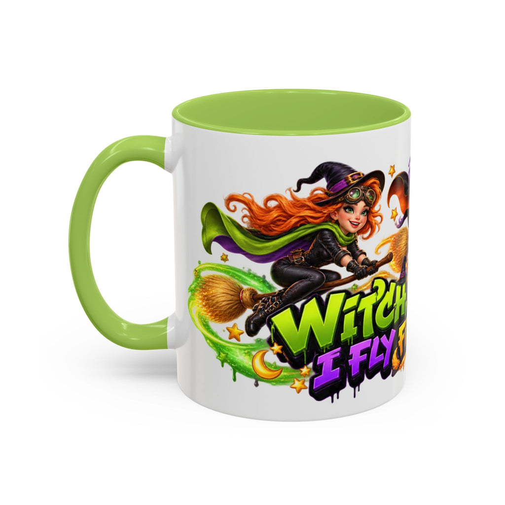 Witch Please I Fly First Class Halloween White Mug