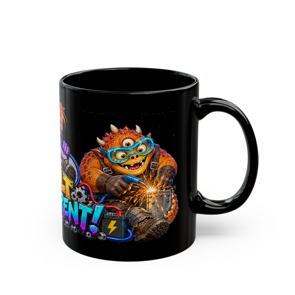 Built Different Monster Workshop Halloween Black Mug