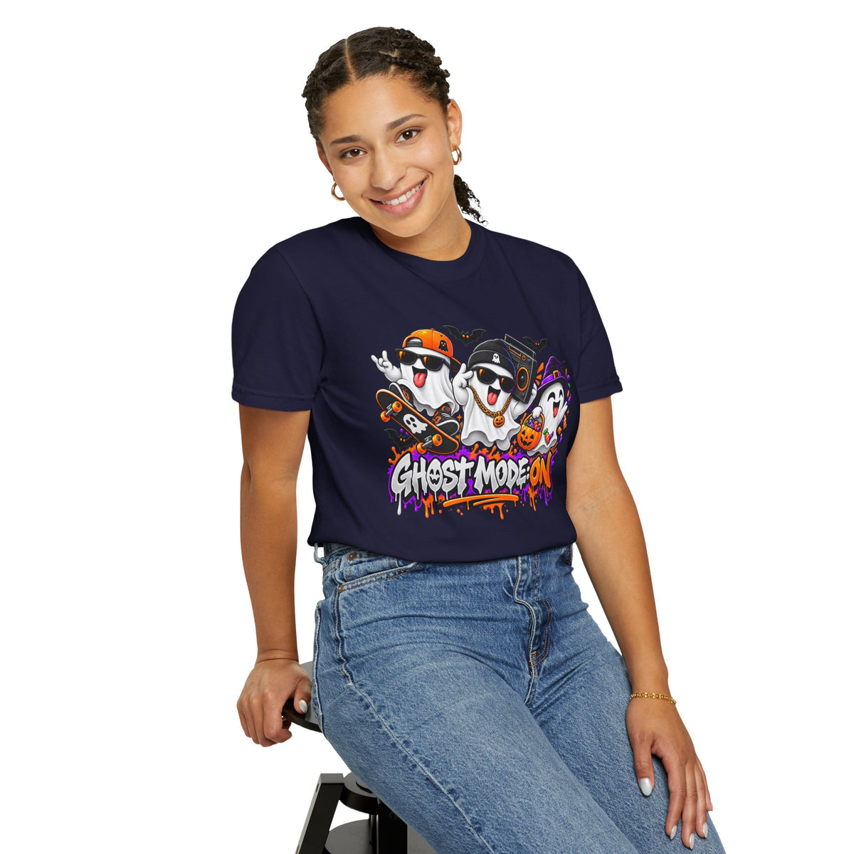 Ghost Mode: ON – Halloween Ghosts Graphic T-Shirt