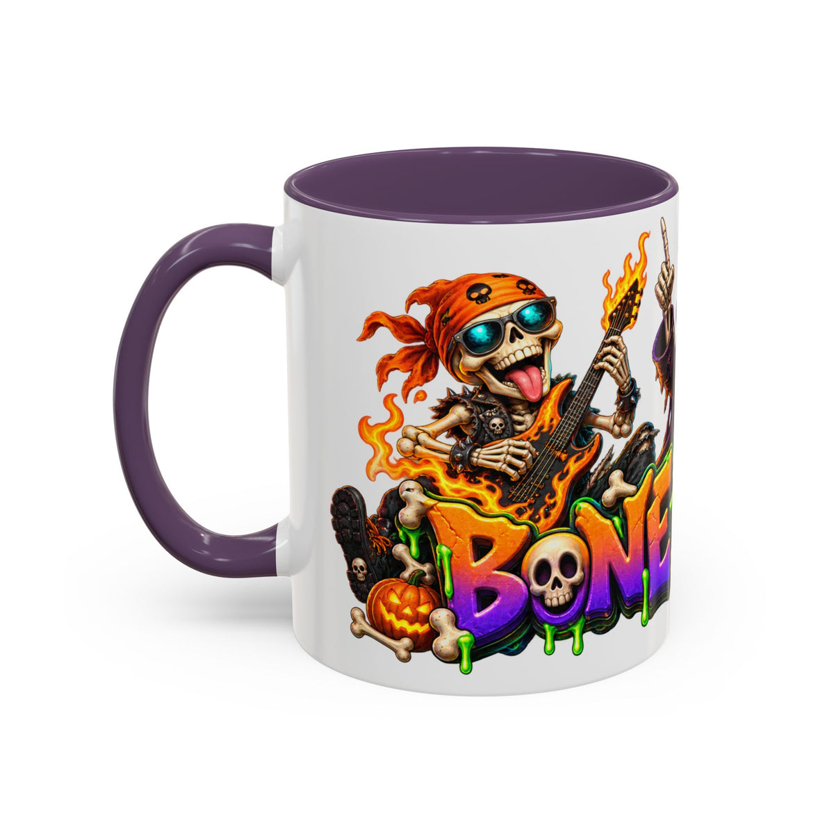 Bone to Be Wild Skeleton Crew Halloween White Mug