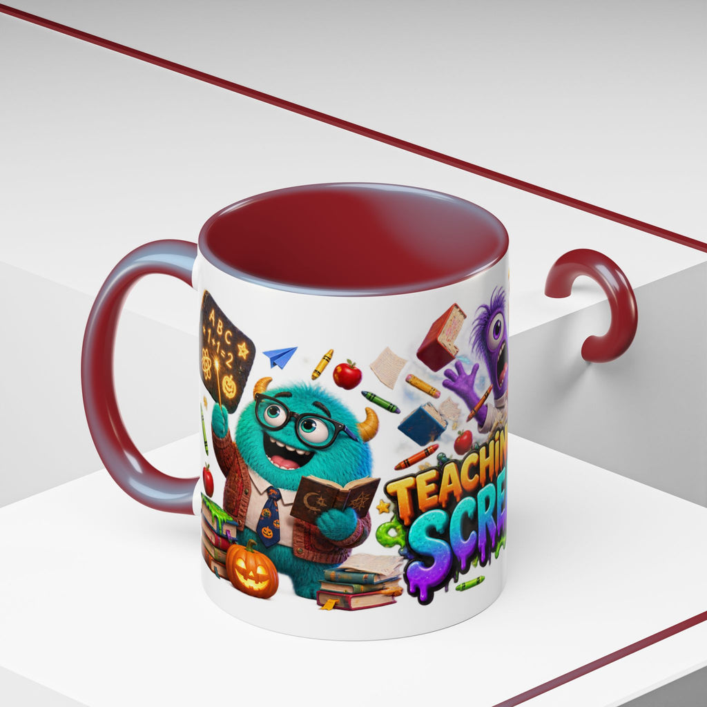 Teaching Is a Scream Monster Teacher Halloween White Mug