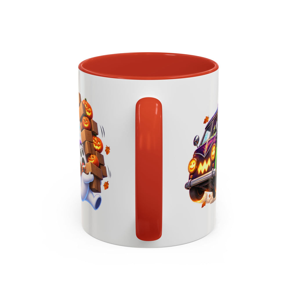 Delivering the Boos Ghost Delivery Halloween White Mug