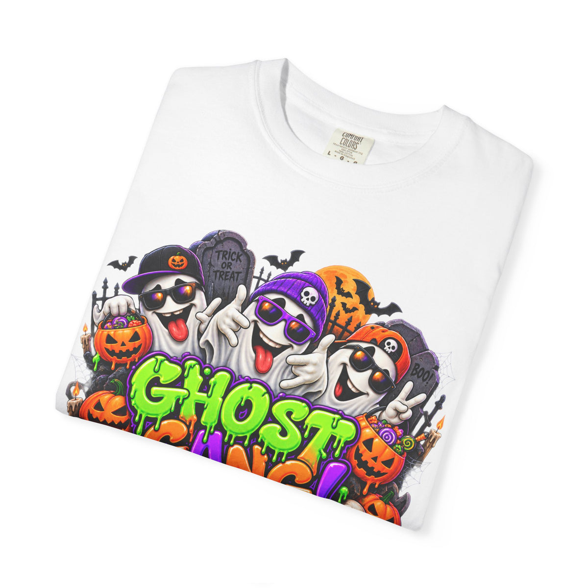 Ghost Gang Halloween T-Shirt – Funny Colorful Ghost Graphic Tee
