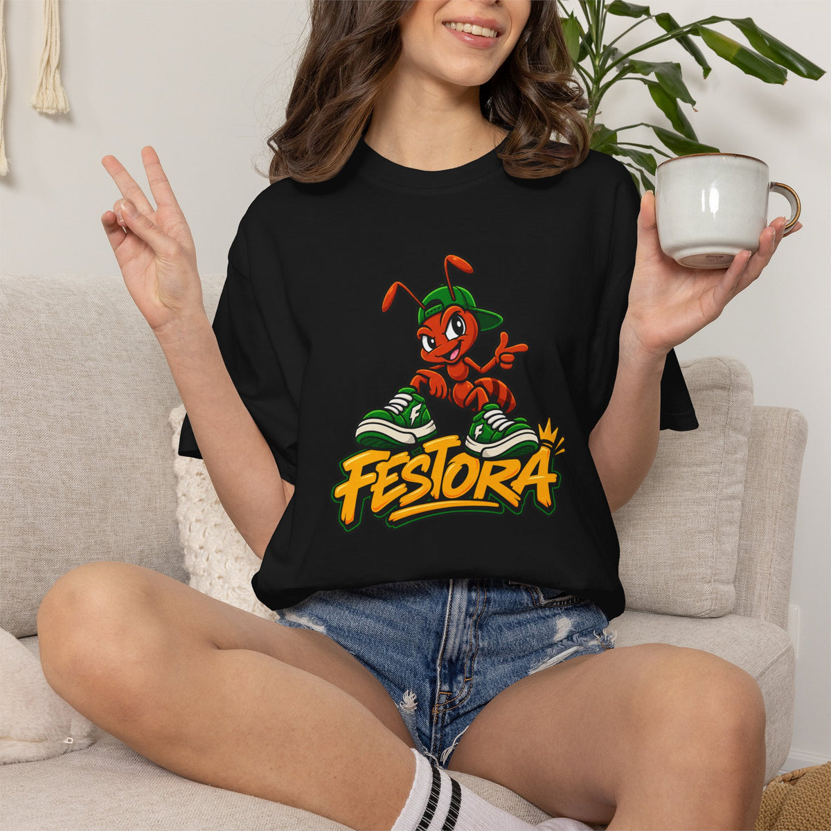 Festora Ant Mascot T-Shirt - Bold Streetwear Graphic Tee