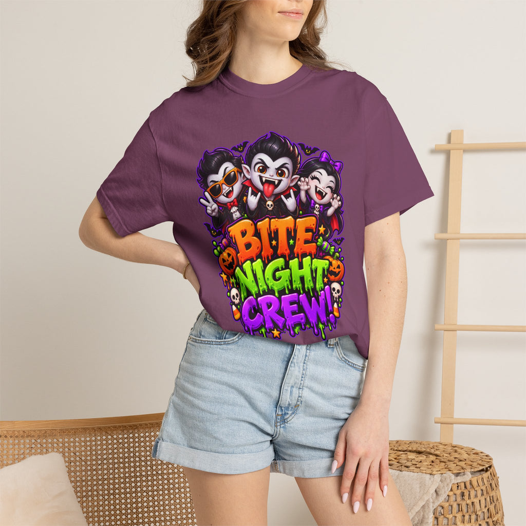 Bite Night Crew Halloween T-Shirt – Funny Vampire Graphic Tee