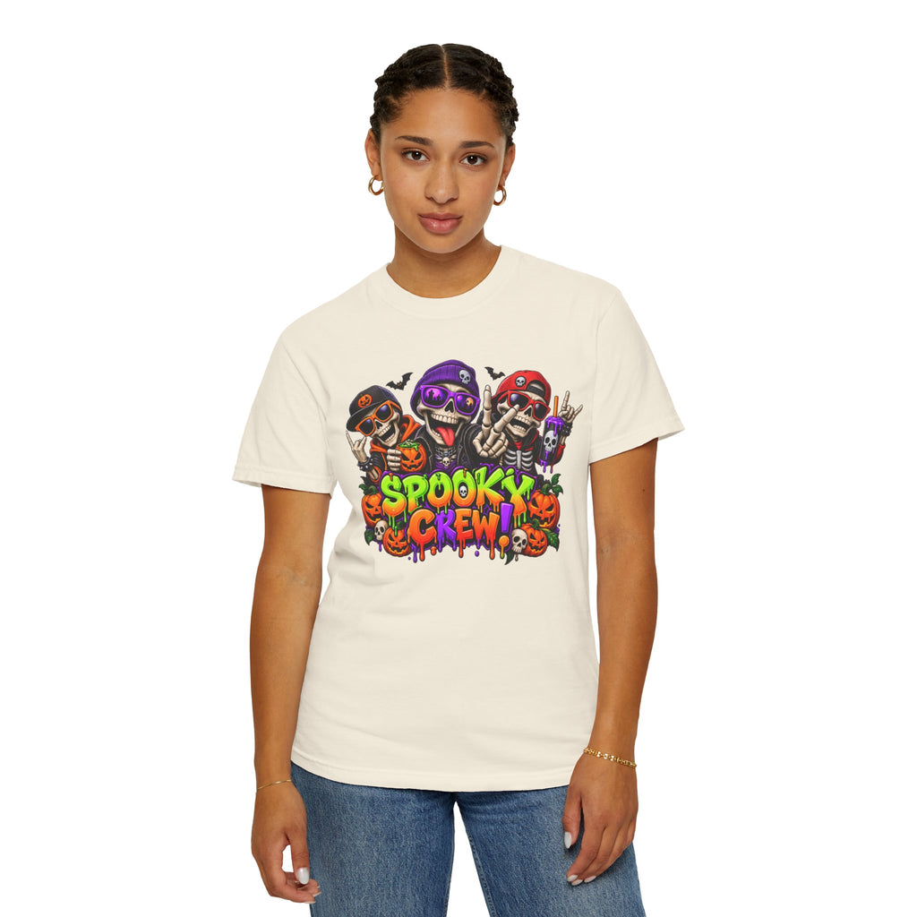 Spooky Crew Halloween T-Shirt – Funny Skeleton Graphic Tee
