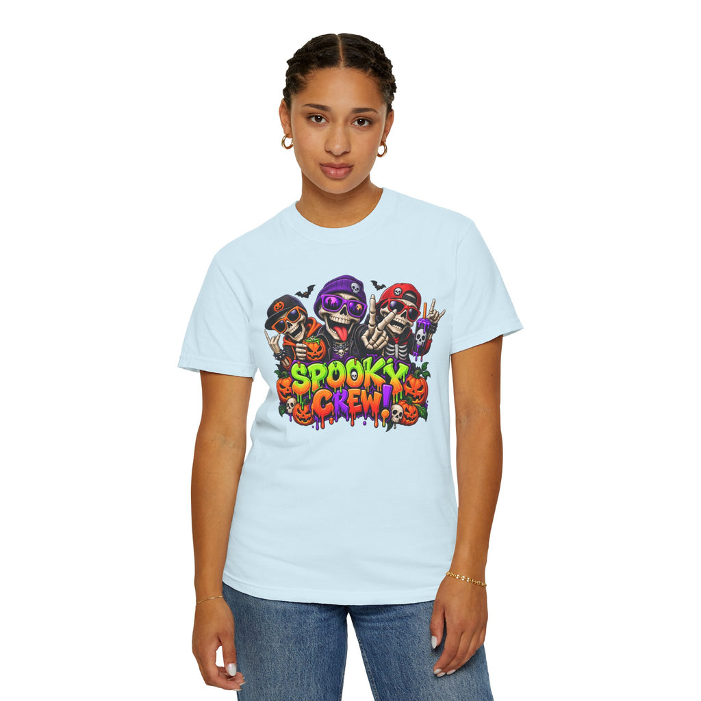 Spooky Crew Halloween T-Shirt – Funny Skeleton Graphic Tee