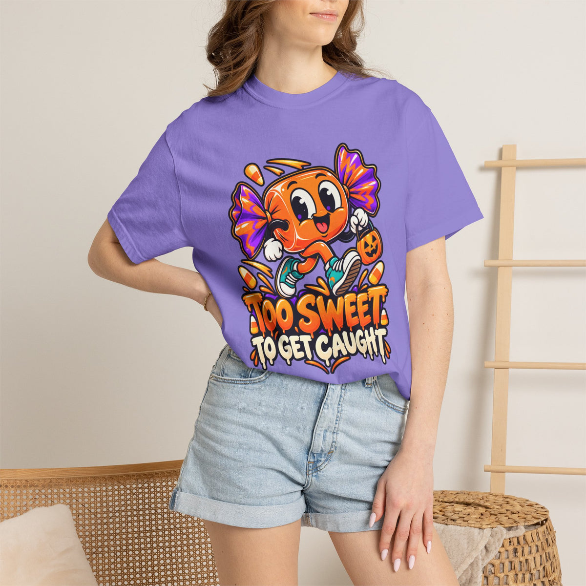 Too Sweet to Get Caught – Cute Halloween Candy T-Shirt