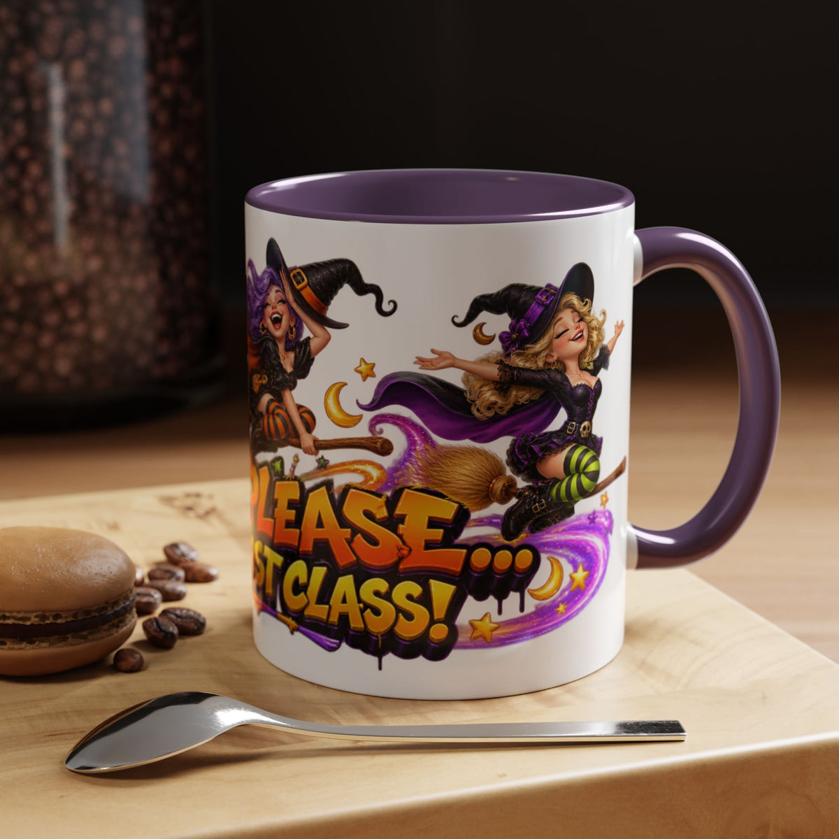 Witch Please I Fly First Class Halloween White Mug