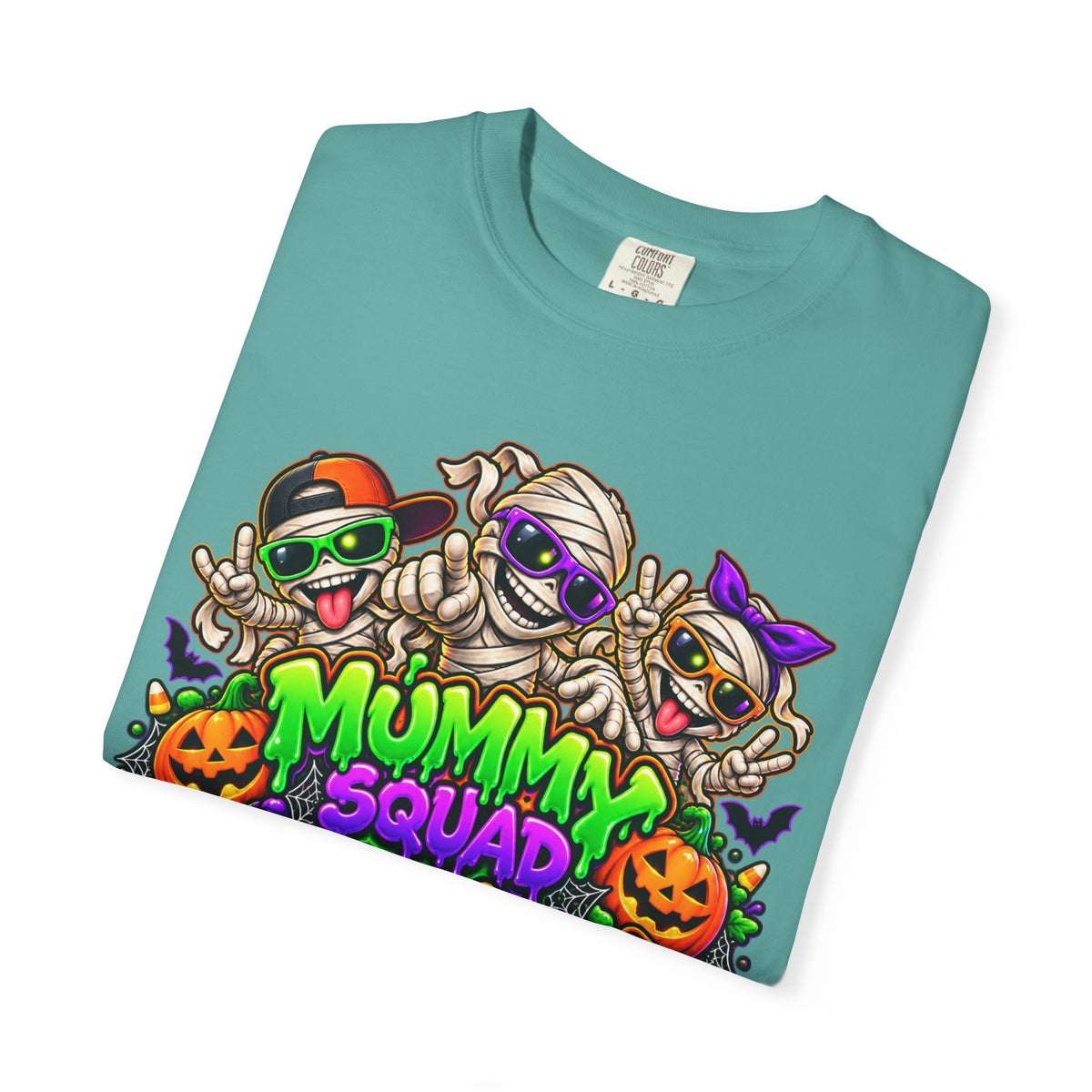 Mummy Squad For Life Halloween T-Shirt – Funny Colorful Mummy Graphic Tee