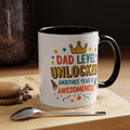 Dad Level Unlocked Coffee Mug – Funny Father’s Day 11/15oz Accent Mug