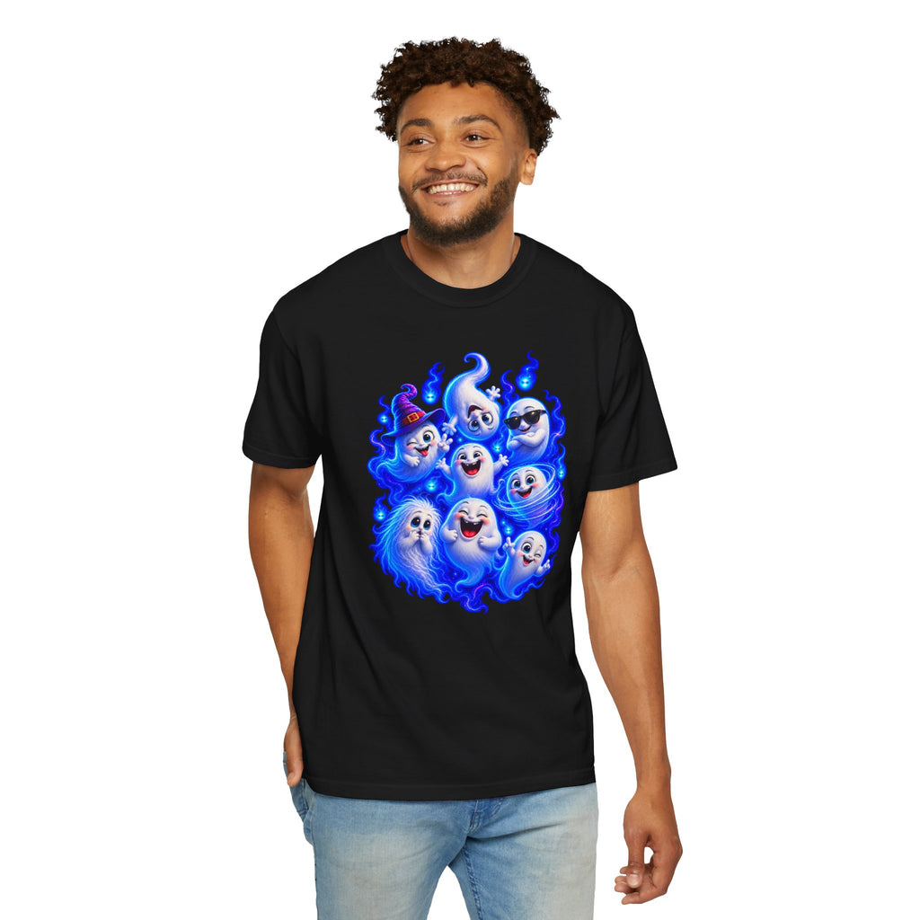 Ghost Squad T‑Shirt — Cute Blue Spirits Halloween Tee