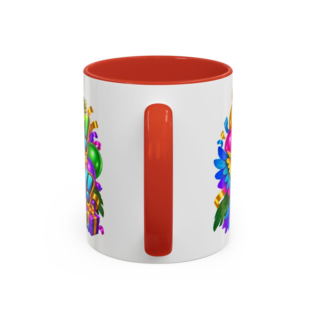 Squawk! It’s Your Birthday White Mug – Cute Parrot Birthday Cup, Colorful Tropical Party Gift