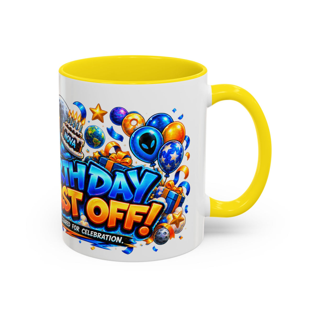 Festora Alien Birthday Mug – Birthday Blast Off Coffee Cup