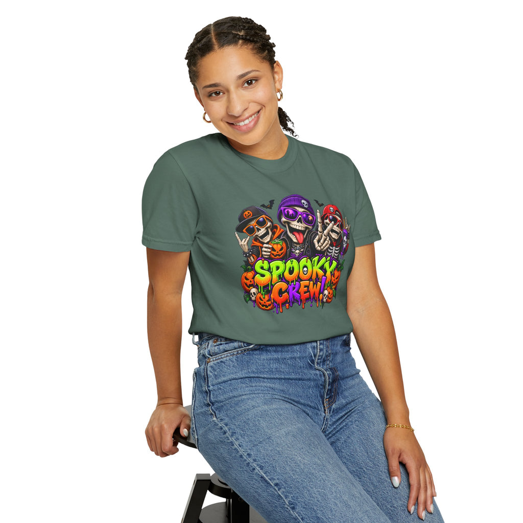 Spooky Crew Halloween T-Shirt – Funny Skeleton Graphic Tee