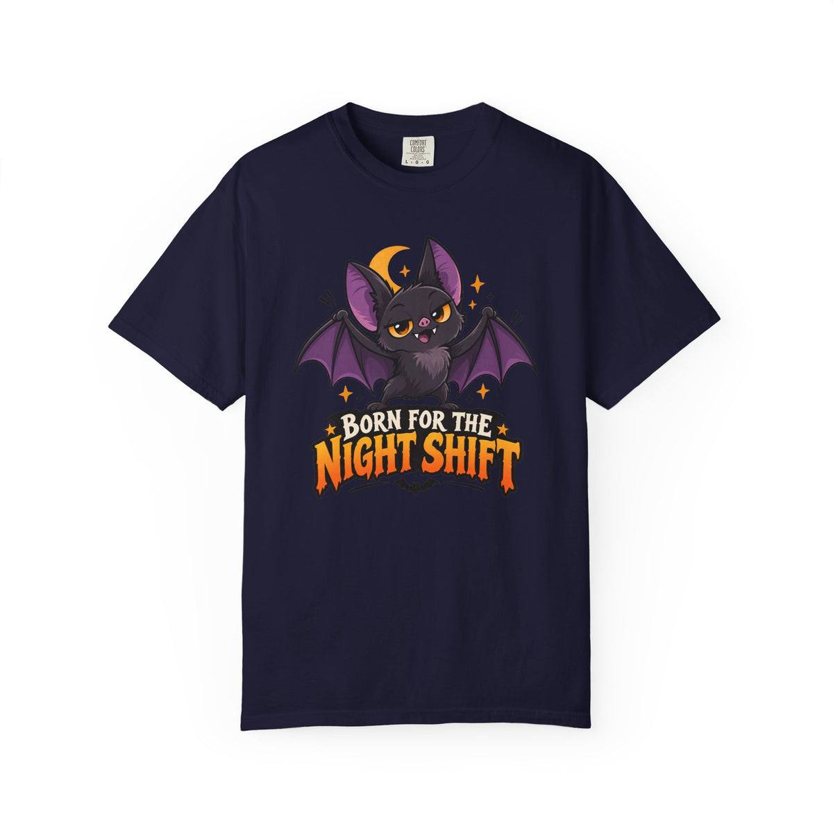 Born for the Night Shift – Cute Halloween Bat T-Shirt
