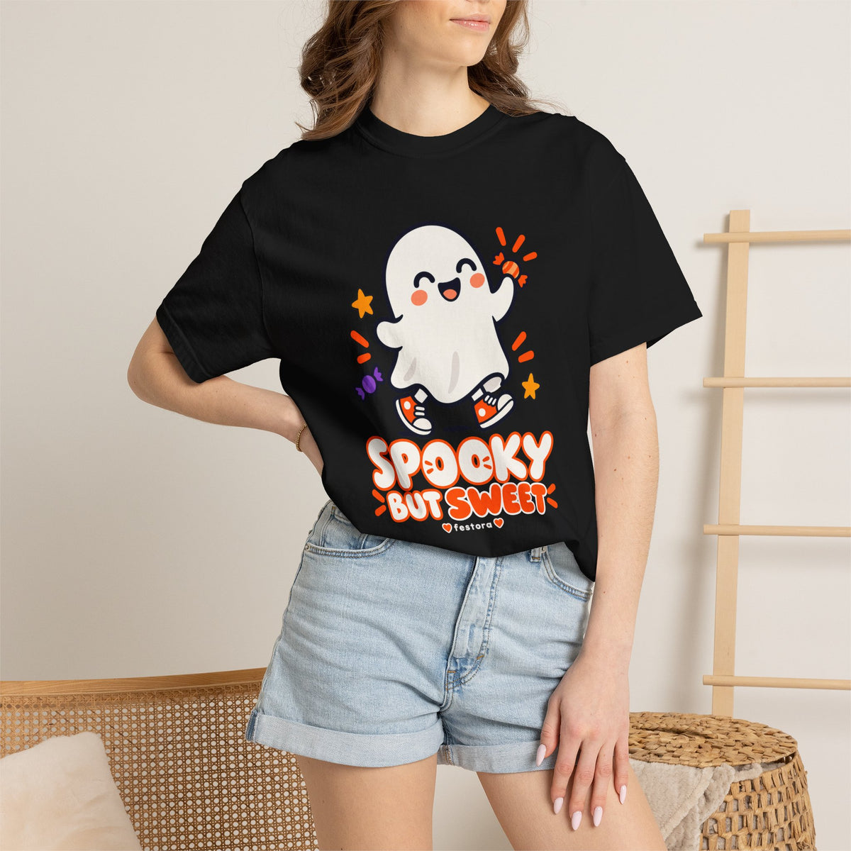 Spooky but Sweet Ghost T-Shirt | Cute Halloween Graphic Tee