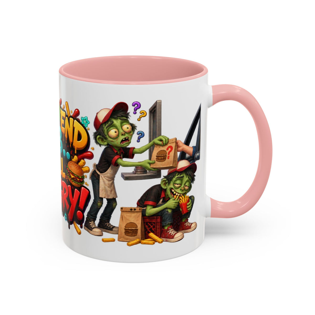 Dead End Job Still Hungry Funny Zombie Halloween White Mug