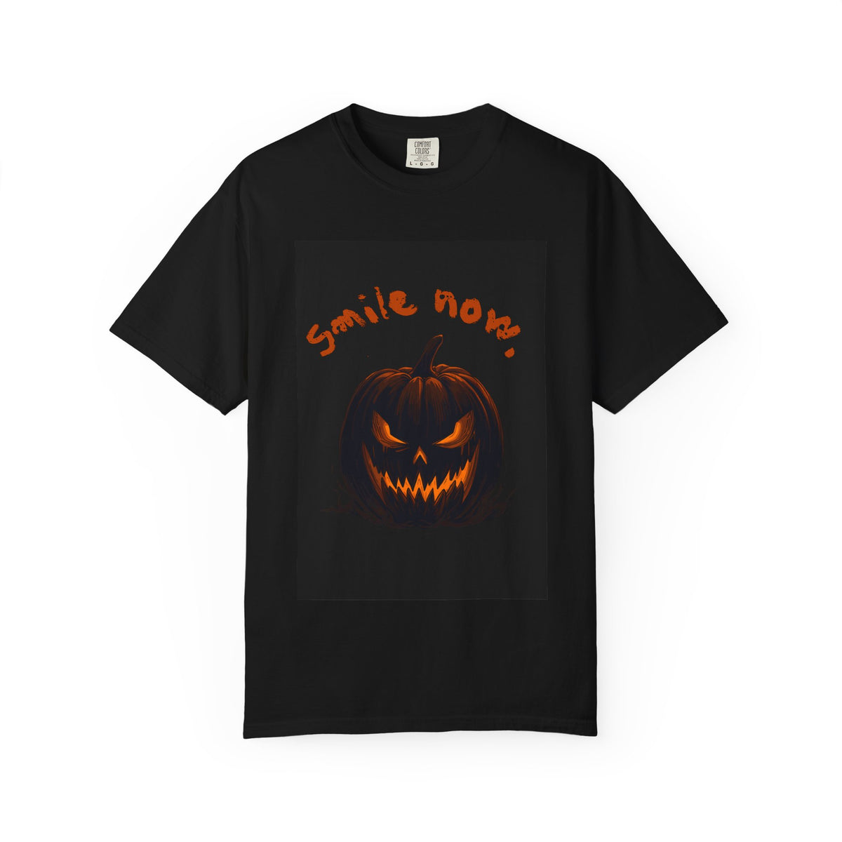 Halloween Pumpkin T-Shirt — 'Smile Now' Jack-O'-Lantern Tee