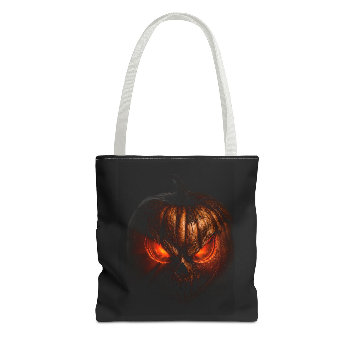 Spider Web Tote Bag — Creepy Red-Eyed Spider Halloween Grocery Tote