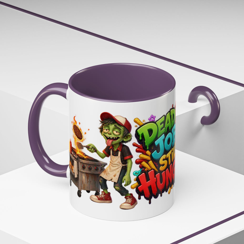 Dead End Job Still Hungry Funny Zombie Halloween White Mug