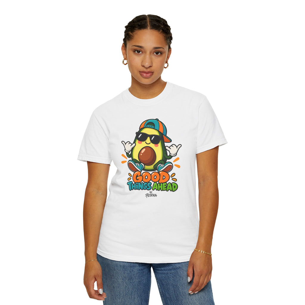 Good Things Ahead Avocado Graphic T-Shirt | Festora Everyday