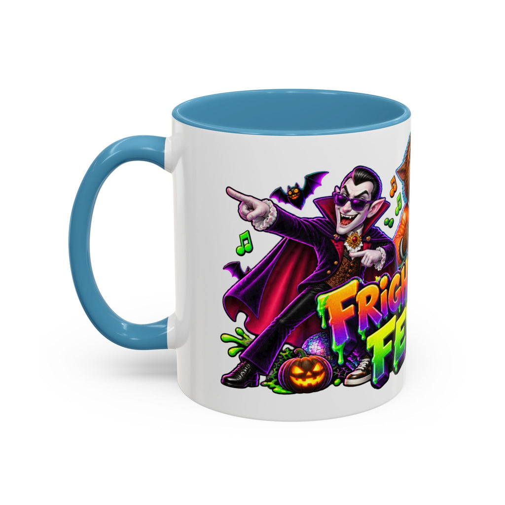 Fright Night Fever Dancing Monsters Halloween White Mug