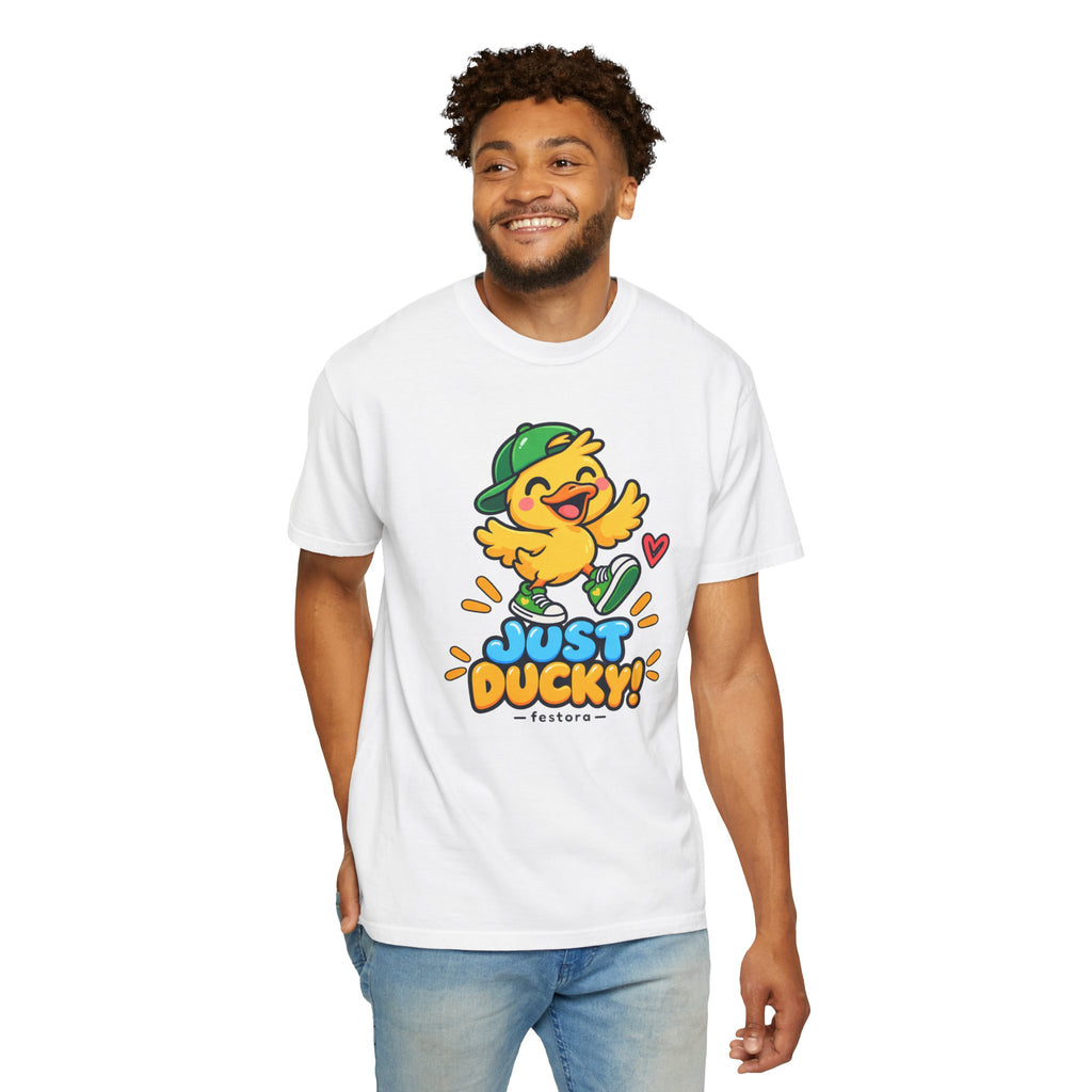 Just Ducky! – Cute Happy Duck Graphic T-Shirt